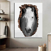 Painting by Numbers Photo Art White Horse in The Wall